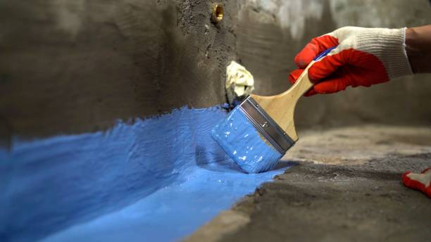 Commercial Exterior Waterproofing project at a New Holland, OH business property by SJ Waterproofing Pros
